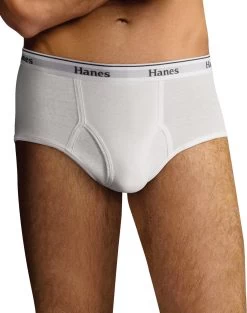 Hanes Classics White Briefs 3 Pack -Outfit Fashion Shop JMS 22522 White