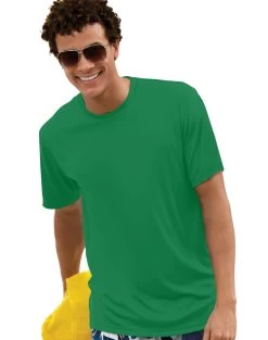 Hanes Cool DRI TAGLESS Men's T-Shirt 32 Hanes Cool DRI TAGLESS Men's T-Shirt -Outfit Fashion Shop JMS H4820 KellyGreen