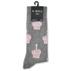 K. Bell Mens Middle Finger Socks 11 K. Bell Mens Middle Finger Socks -Outfit Fashion Shop KBMS15H055 01 Middle Finger PKG