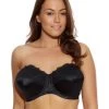 Elomi Womens Maria Underwired Strapless Bra -Outfit Fashion Shop MARIA BLACK UNDERWIRED STRAPLESS BRA 8500 F 2