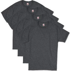 Hanes Mens ComfortSoft 4-Pack Crewneck T-Shirts -Outfit Fashion Shop O5280 Charcoal