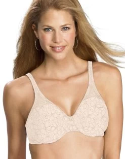 Bali Passion For Comfort Minimizer Underwire Bra -Outfit Fashion Shop OHP 20322 FloralDotPrint