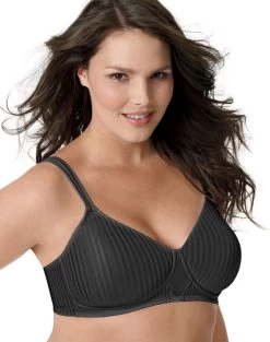 Playtex Secrets Perfectly Smooth Wirefree Bra -Outfit Fashion Shop OHP 23482 Black