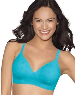 Hanes Women`s ComfortFlex Fit Fuller Coverage Wirefree Bra -Outfit Fashion Shop OHP G260 BlueBird