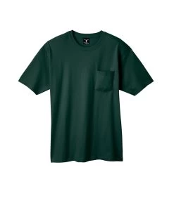 Hanes Beefy-T Adult Pocket T-Shirt -Outfit Fashion Shop OHP H5190 DeepForest