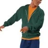 Hanes Ultimate Cotton Full-Zip Fleece Hood 10 Oz -Outfit Fashion Shop OHP HF280 DeepForest