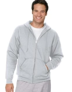 Hanes Men's ComfortBlend Full-Zip Hood 7.8 Oz. -Outfit Fashion Shop OHP HP180 Ash
