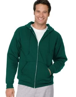 Hanes Men's ComfortBlend Full-Zip Hood 7.8 Oz. -Outfit Fashion Shop OHP HP180 DeepForest