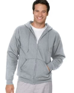Hanes Men's ComfortBlend Full-Zip Hood 7.8 Oz. -Outfit Fashion Shop OHP HP180 LightSteel