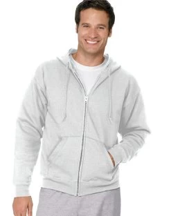 Hanes Men's ComfortBlend Full-Zip Hood 7.8 Oz. -Outfit Fashion Shop OHP HP180 White
