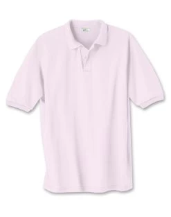 Hanes Cotton-Blend Jersey Men's Polo -Outfit Fashion Shop OHP HX054 PalePink