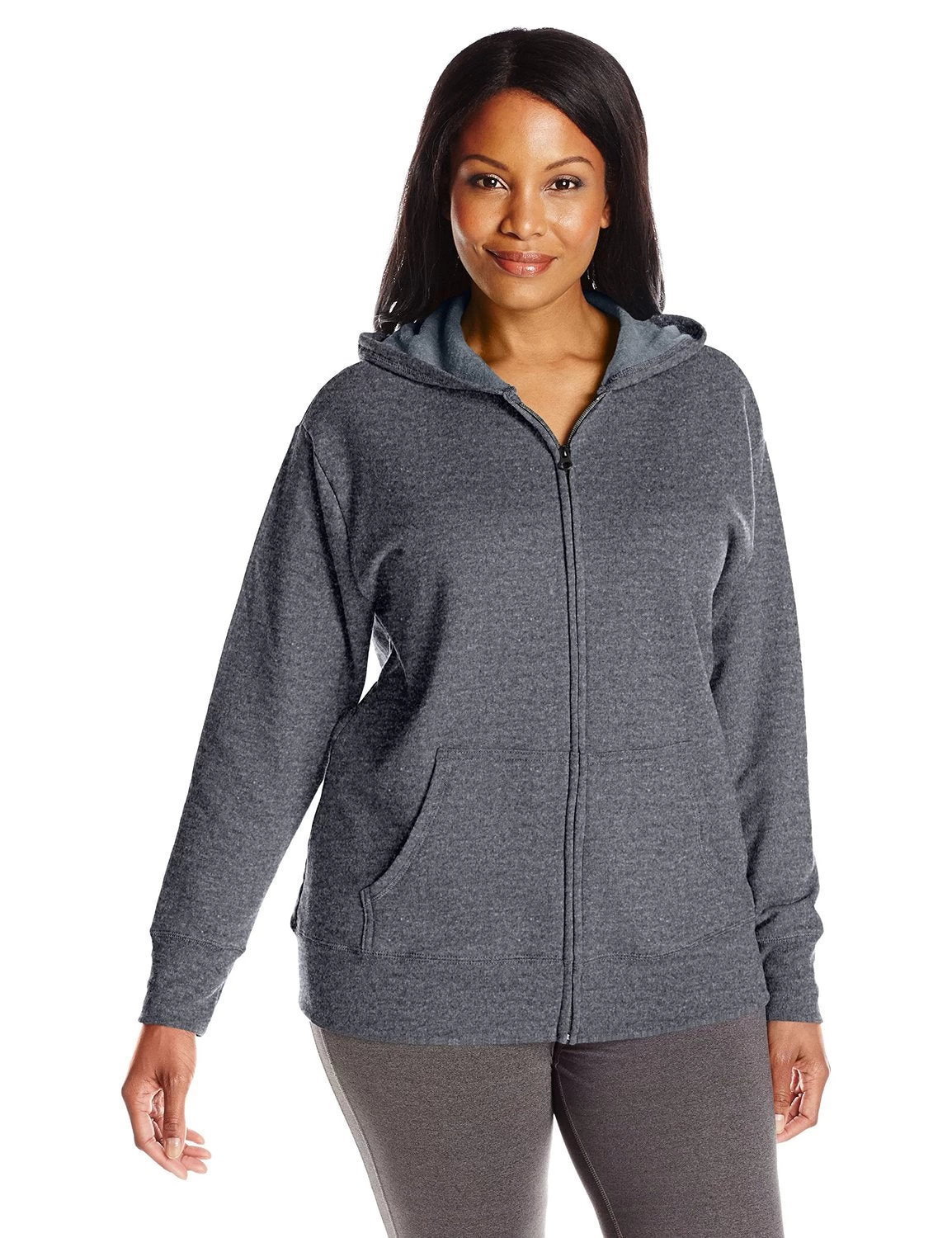 Just My Size Women`s ComfortSoft EcoSmart Fleece Full-Zip Hoodie 11 Just My Size Women`s ComfortSoft EcoSmart Fleece Full-Zip Hoodie - Image 9