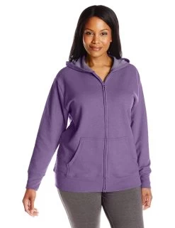 Just My Size Women`s ComfortSoft EcoSmart Fleece Full-Zip Hoodie 31 Just My Size Women`s ComfortSoft EcoSmart Fleece Full-Zip Hoodie -Outfit Fashion Shop OJ105 VioletSplendorHeather