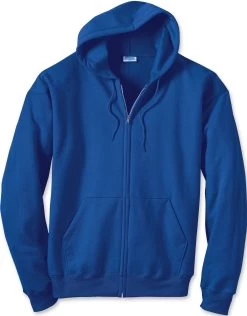 Hanes Men's ComfortBlend Full-Zip Hood 7.8 Oz. -Outfit Fashion Shop P180 Deep Royal