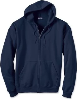 Hanes Men's ComfortBlend Full-Zip Hood 7.8 Oz. -Outfit Fashion Shop P180 Navy