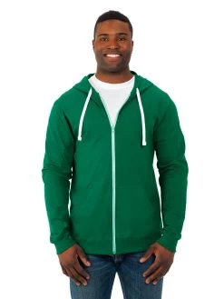 Fruit Of The Loom Mens Sofspun Jersey Full-Zip Hoodie -Outfit Fashion Shop SF60R clover front.51fec85701beba11