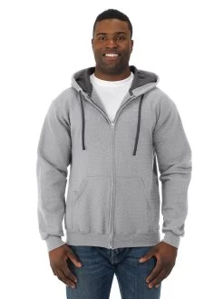 Fruit Of The Loom Mens Sofspun Full-Zip Hooded Sweatshirt -Outfit Fashion Shop SF73R athletic heather front.a9807b35996641e1 5312947e 3685 4df3 b0c4 825522561a86