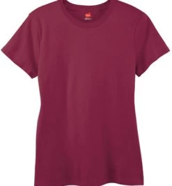 Hanes Classic-Fit Jersey Women's T-Shirt 4.5 Oz -Outfit Fashion Shop SL04 Cardinal