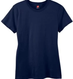 Hanes Classic-Fit Jersey Women's T-Shirt 4.5 Oz -Outfit Fashion Shop SL04 Deep Navy