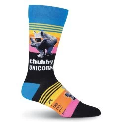 K. Bell Mens Rhino With Shades Crew Socks