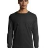 Hanes Mens ComfortWash Garment Dyed Long Sleeve Pocket Tee -Outfit Fashion Shop app nylingerie com 637165917577022524