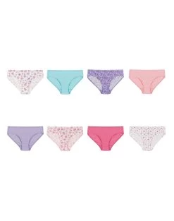 Hanes Ultimate® Girls' Pure Comfort Organic Cotton Hipster 8-Pack