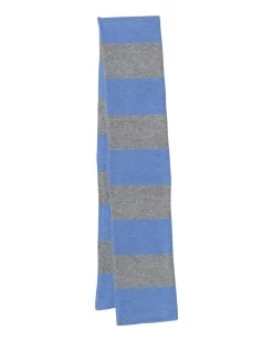Sportsman Rugby-Striped Knit Scarf, One Size, White/Heather Grey -Outfit Fashion Shop c96f5f41 468b 4786 8bf3 62d89e19cda5
