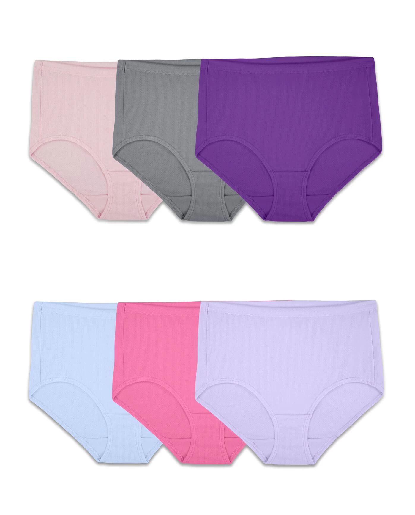 Fruit Of The Loom Womens Breathable Cotton-Mesh Brief Panty 6 Pack, 5, Assorted 3 Fruit Of The Loom Womens Breathable Cotton-Mesh Brief Panty 6 Pack, 5, Assorted