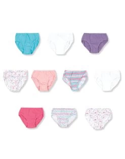 Hanes Toddler Girls Cotton Briefs 10-Pack