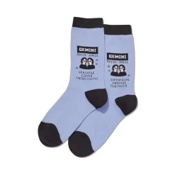 Hot Sox Womens Gemini Zodiac Crew Socks -Outfit Fashion Shop cead1a21 b318 415c a948 01d73c355b1a