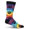 K. Bell Mens Rainbow Stripe Paw Prints Crew Socks -Outfit Fashion Shop d0d37938 ffea 4073 b0eb 58da195dd150