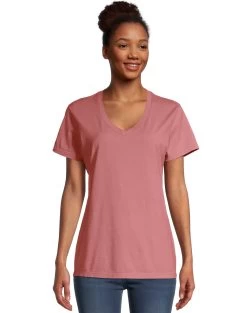 Hanes Women's ComfortWash® V-Neck Tee -Outfit Fashion Shop d255b763 e17c 4e58 bf87 41e8c298beab