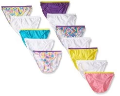 Fruit Of The Loom Girls 14 Pack Assorted Cotton Bikini