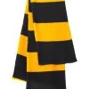 Sportsman Rugby-Striped Knit Scarf, One Size, White/Heather Grey