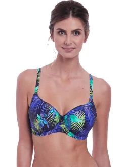 Fantasie Womens Coconut Grove Underwire Lightly Padded Balcony Bikini Top