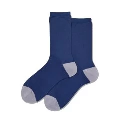 Hot Sox Womens Contrast Heel And Toe Crew Socks