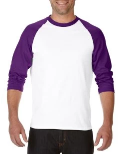 Gildan Mens Heavy Cotton 3/4 Raglan T-Shirt, XS, White/Royal -Outfit Fashion Shop ed6d09fa b78d 4bc3 a6ac 3894db38712c