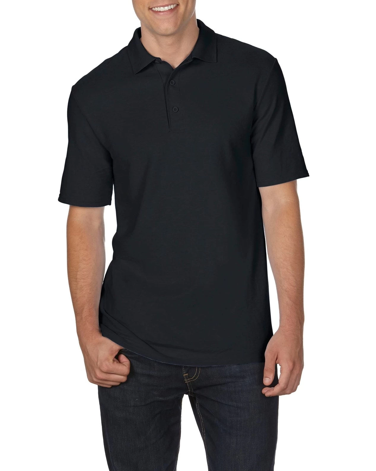 Gildan Mens DryBlend Double Piqué Sport Shirt, XL, Navy 6 Gildan Mens DryBlend Double Piqué Sport Shirt, XL, Navy - Image 4