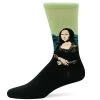 Hot Sox Mens Artist Series Mona Lisa Sock -Outfit Fashion Shop hm400004 sk asst1 984 120919