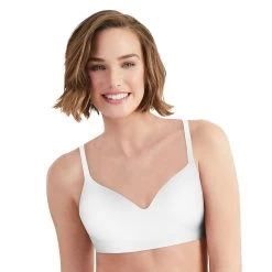 Hanes Womens Ultimate No Dig Support With Lift Wirefree Bra, XS, White -Outfit Fashion Shop mesibas com 637515851479885194