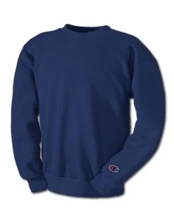 Champion Men's Double Dry Eco Fleece Crew -Outfit Fashion Shop navy