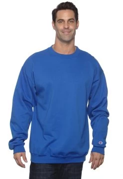 Champion Men's Double Dry Eco Fleece Crew -Outfit Fashion Shop royalblue