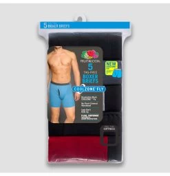 Fruit Of The Loom Mens Coolzone Covered Waistband Boxer Brief 5 Pack, XL -Outfit Fashion Shop stlj50m7yulzud4ixeie 637438812741839333