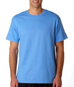 Champion Men's Basic Tee -Outfit Fashion Shop t425 light blue