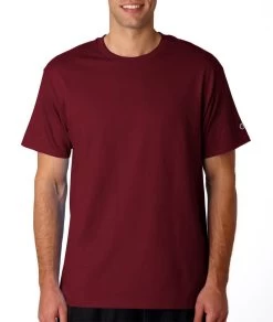 Champion Men's Basic Tee -Outfit Fashion Shop t425 maroon