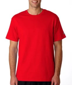 Champion Men's Basic Tee -Outfit Fashion Shop t425 red