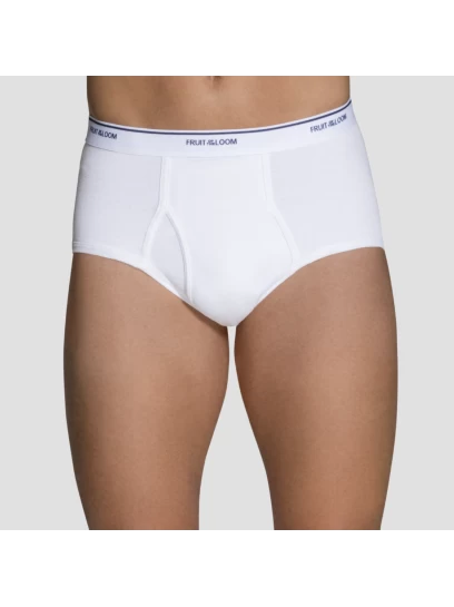 Fruit Of The Loom Big Mens White Briefs, 9 Pack, XL, Assorted 4 Fruit Of The Loom Big Mens White Briefs, 9 Pack, XL, Assorted - Image 2
